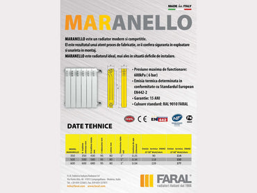 Element Calorifer Aluminiu MARANELLO 600