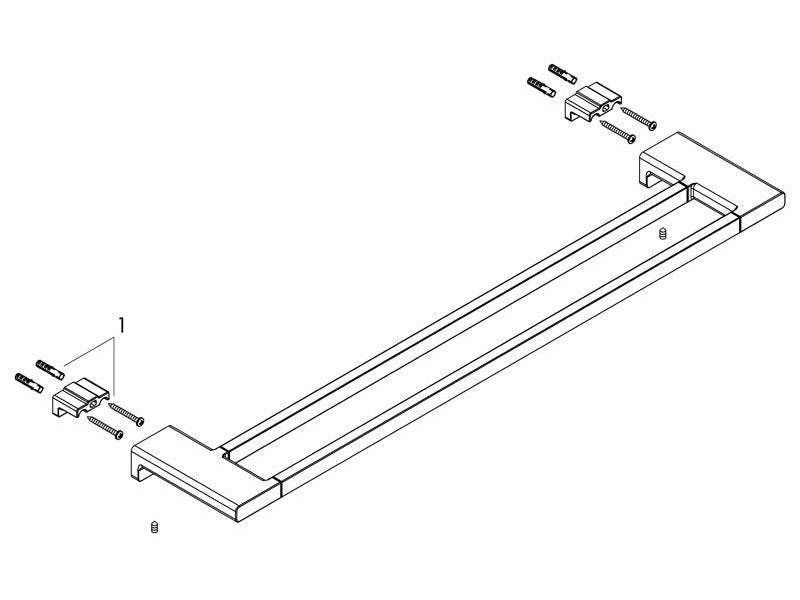 Portprosop dublu Hansgrohe AddStoris, crom