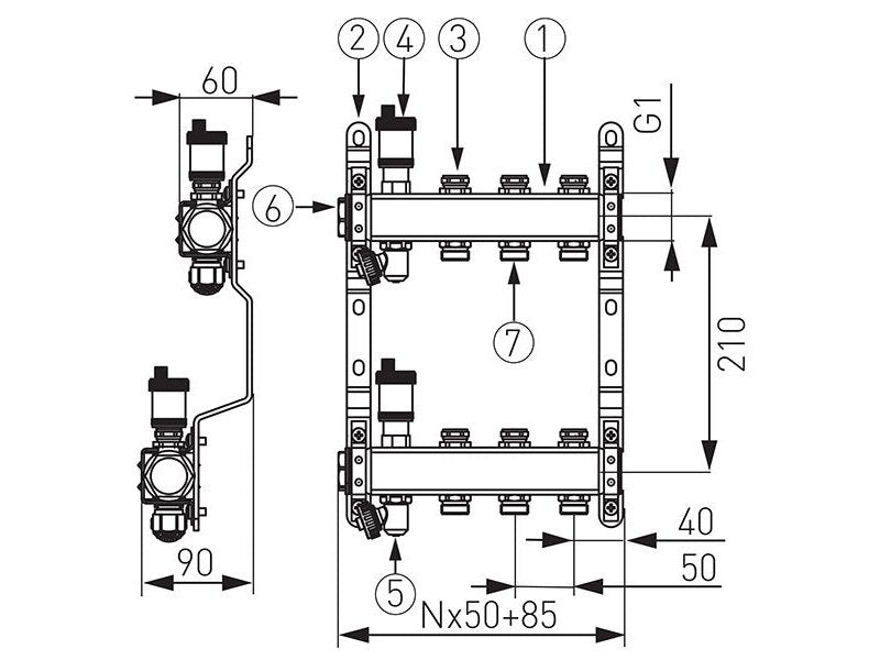 FERRO DISTRIBUITOR 1" INOX