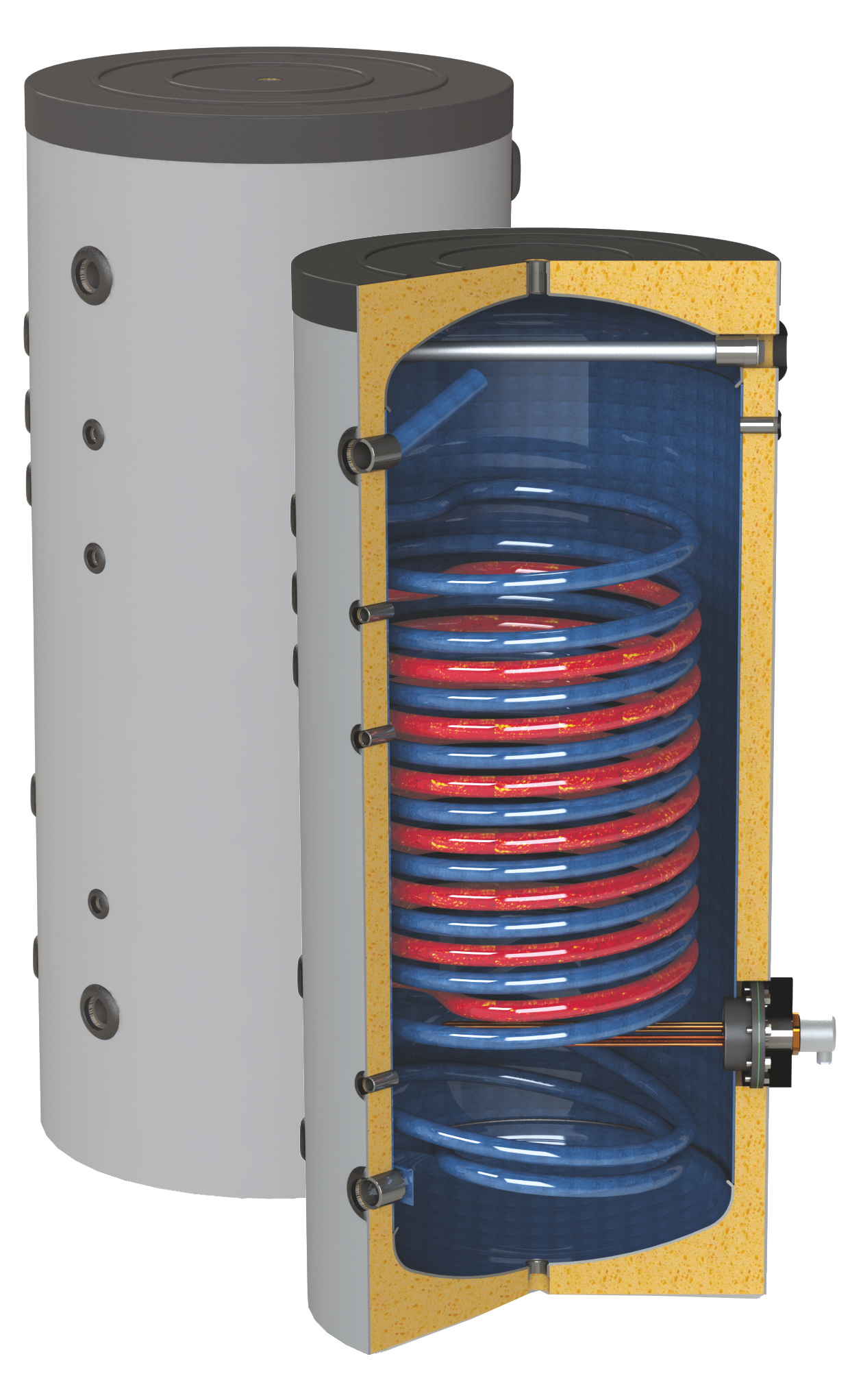 SUNSYSTEM BOILER 200L STATIV+2SERPENTINE