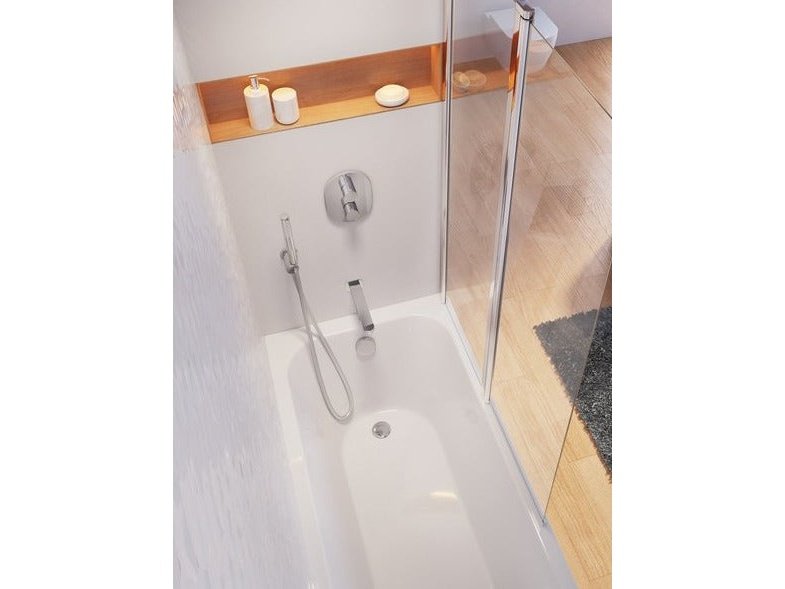 Baterie încastrabilă cu termostat cadă/dus Chrome