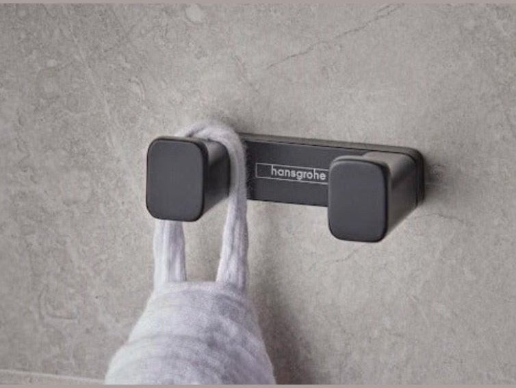 Agatatoare Hansgrohe cu montare pe perete, metal, negru mat