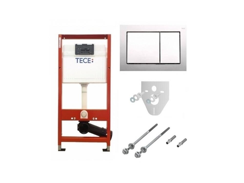 Rezervor si cadru incastrat TeceBase cu clapeta crom lucios